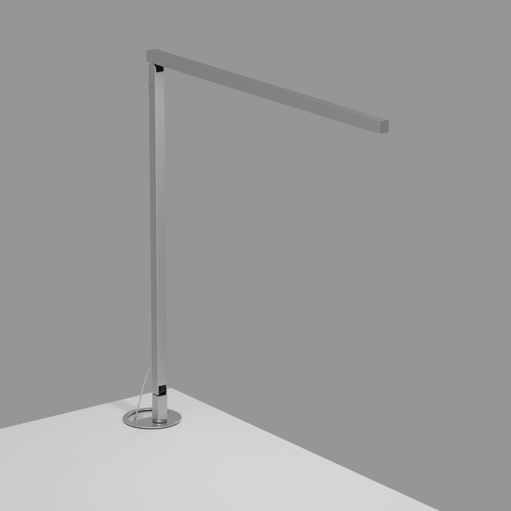 Koncept Lighting ZBD1000-D-SIL-GRM Z-Bar Solo LED Desk Lamp Gen 4 with grommet mount (Daylight; Silver)